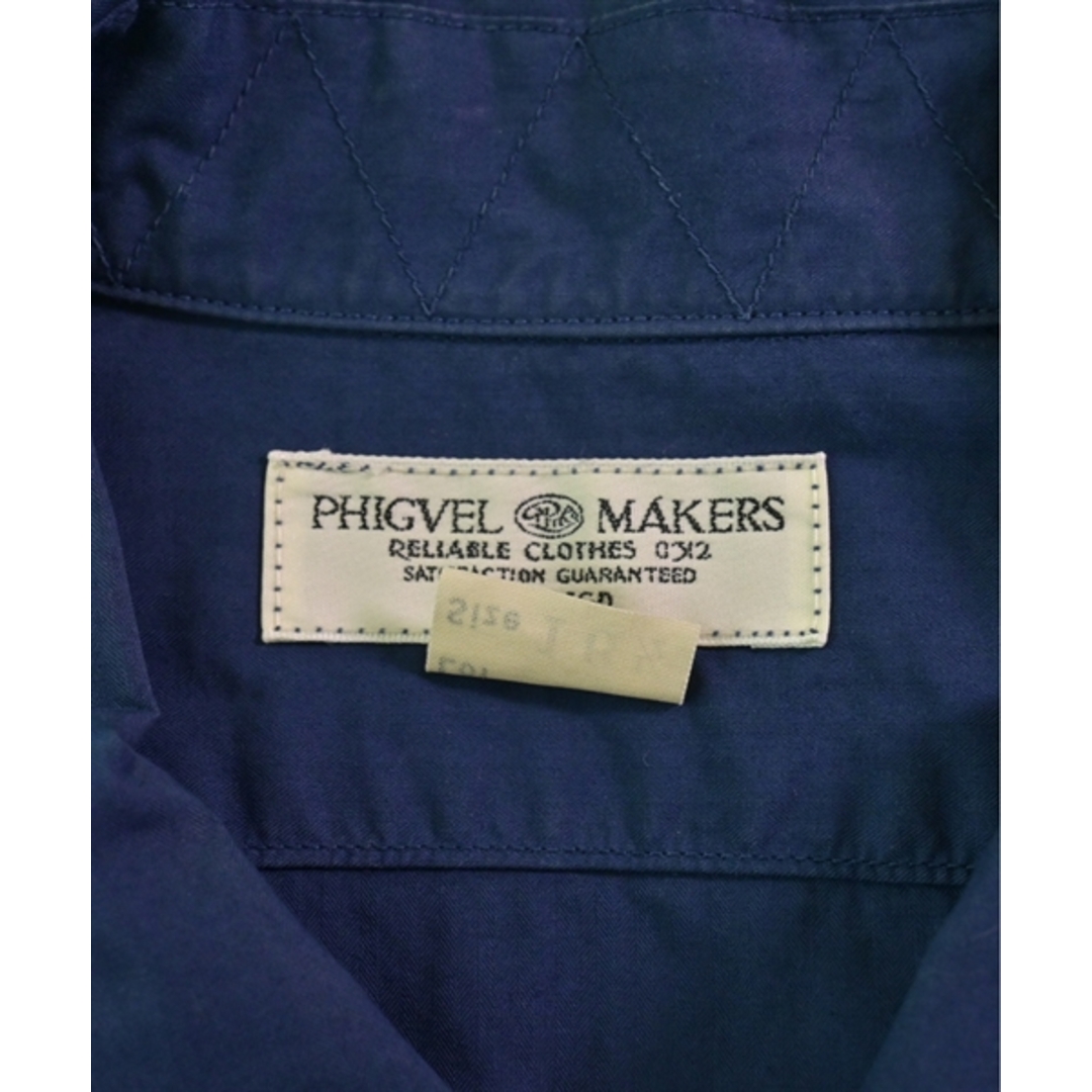 PHIGVEL(フィグベル)のPHIGVEL フィグベル カジュアルシャツ 3(L位) 紺 【古着】【中古】 メンズのトップス(シャツ)の商品写真