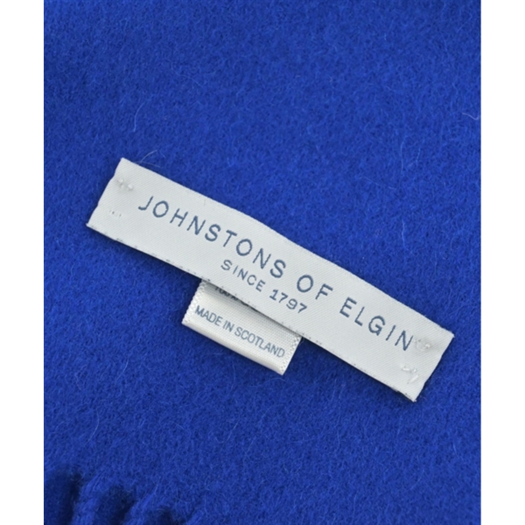 Johnstons(ジョンストンズ)のJohnstons ジョンストンズ マフラー - 青 【古着】【中古】 メンズのファッション小物(マフラー)の商品写真