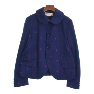 コムデギャルソンガール(COMME des GARCONS GIRL)のCOMME des GARCONS GIRL カジュアルジャケット S 紺 【古着】【中古】(テーラードジャケット)