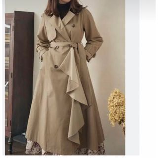 Her lip to - herlipto Gaba Ruffled Cotton Trench Coat