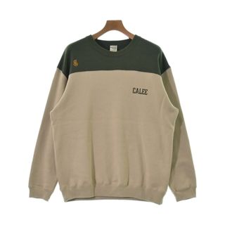 キャリー(CALEE)のCALEE キャリー スウェット L ベージュx緑 【古着】【中古】(スウェット)