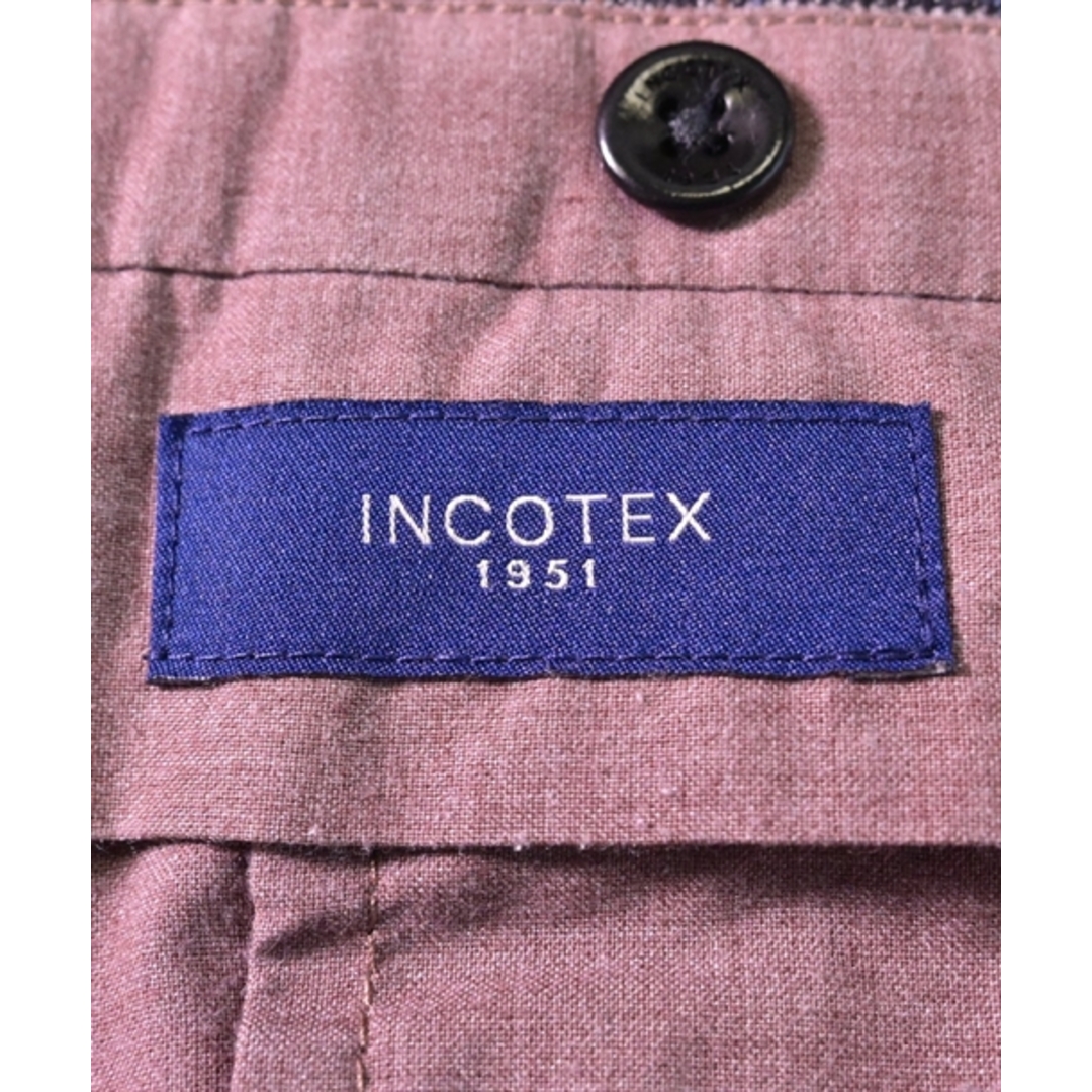 INCOTEX(インコテックス)のINCOTEX インコテックス スラックス 46(M位) グレーx茶(チェック) 【古着】【中古】 メンズのパンツ(スラックス)の商品写真