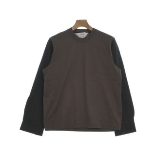 SUNSEA サンシー Tシャツ・カットソー 1(S位) 茶x黒 【古着】【中古】