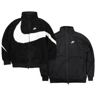 NIKE - 新品 XL ナイキ ボアジャケット ブラック  ビッグスウォッシュ リバーシブル