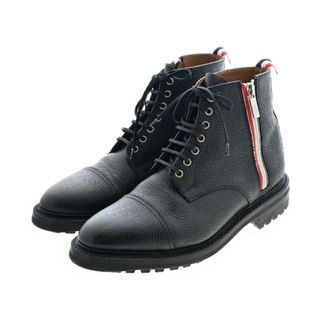 THOM BROWNE - THOM BROWNE ブーツ EU41 1/2(26.5cm位) 黒 【古着】【中古】