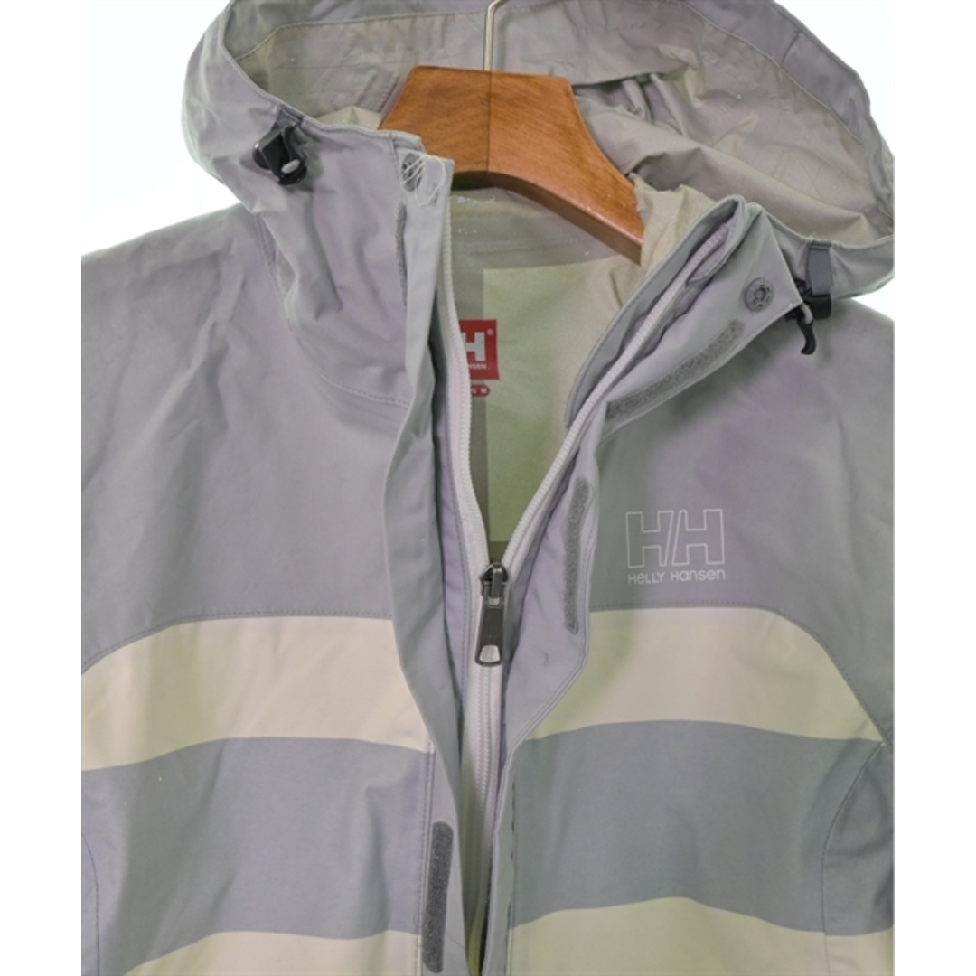 HELLY HANSEN(ヘリーハンセン)のHelly Hansen マウンテンパーカー M 水色xアイボリー(ボーダー) 【古着】【中古】 レディースのジャケット/アウター(その他)の商品写真