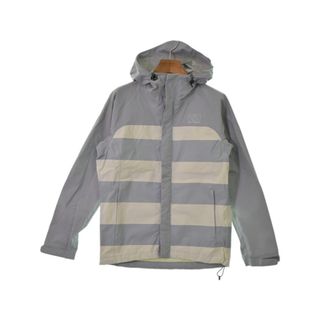 HELLY HANSEN - Helly Hansen マウンテンパーカー M 水色xアイボリー(ボーダー) 【古着】【中古】