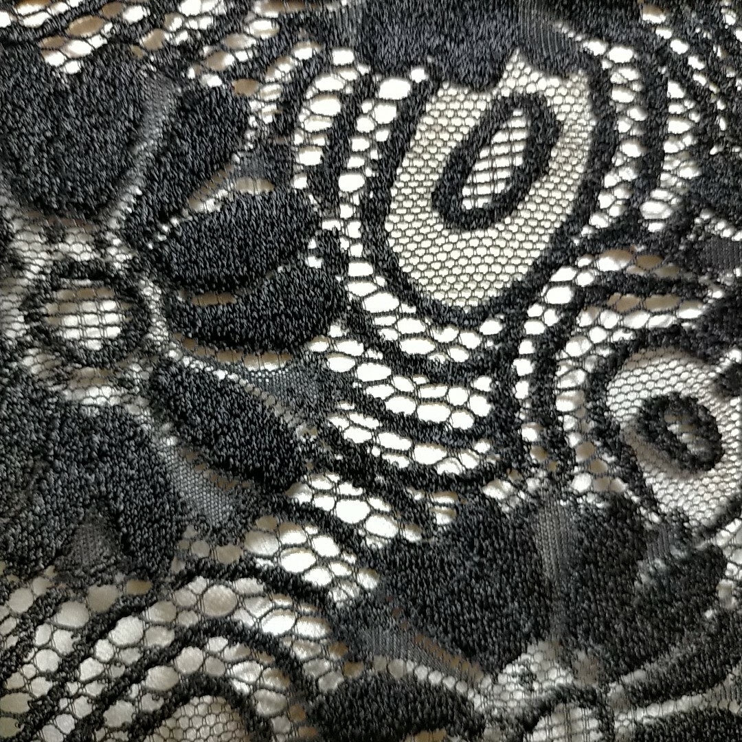 レース羽織　黒膨れ織　マーガレット　モモンガコート レディースの水着/浴衣(着物)の商品写真