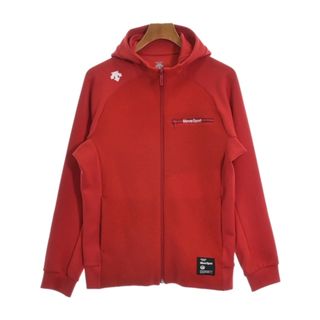 デサント(DESCENTE)のDESCENTE デサント パーカー L 赤 【古着】【中古】(パーカー)