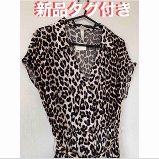 H&M - ☆新品タグ付きH&Mレオパード ワンピースS☆