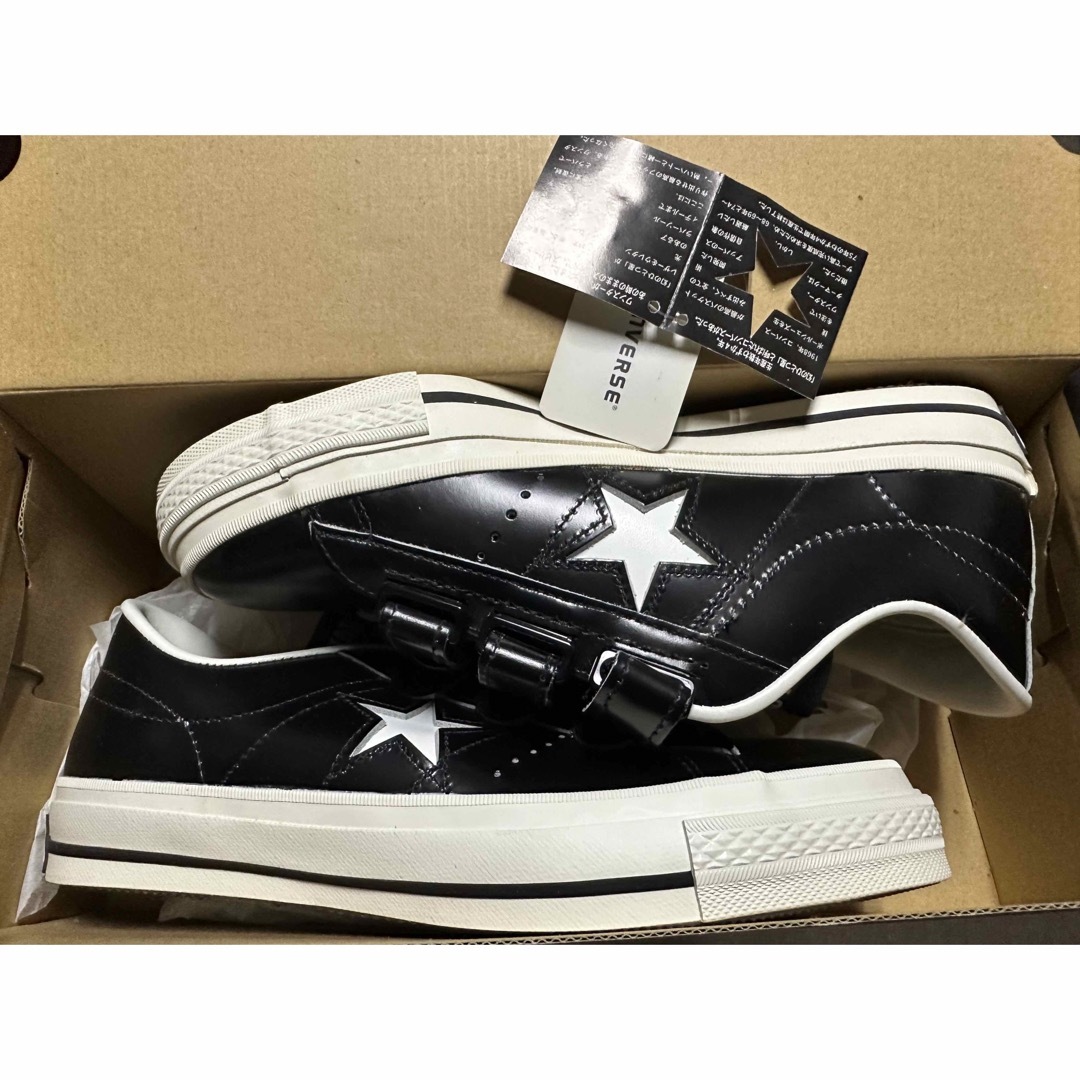 CONVERSE(コンバース)の日本製 コンバース ワンスター ベルクロ 黒×白 25.5センチ 新品 メンズの靴/シューズ(スニーカー)の商品写真