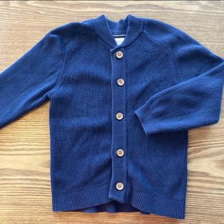 ザラキッズ(ZARA KIDS)のZARA コットン　ネイビー　カーディガン  104(カーディガン)