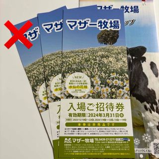 マザー牧場 入場ご招待券 2枚セット(動物園)