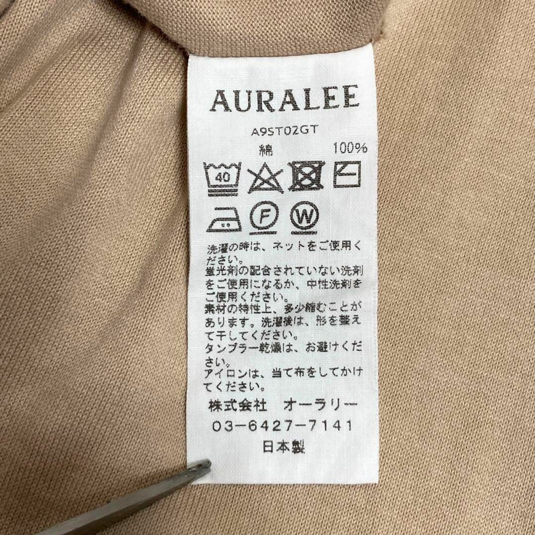 AURALEE(オーラリー)の【即完売モデル】オーラリー　無地Tシャツ　ベージュ　サイズ4 メンズのトップス(Tシャツ/カットソー(半袖/袖なし))の商品写真