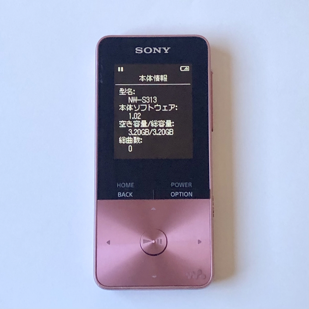 SONY(ソニー)のソニーウォークマン　NW−S313　SONY ポータブル　ライトピンク スマホ/家電/カメラのオーディオ機器(ポータブルプレーヤー)の商品写真