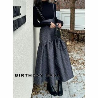 BIRTHDAY BASH - 美品●BIRTHDAY BASH サスペンダードットサロペットスカート