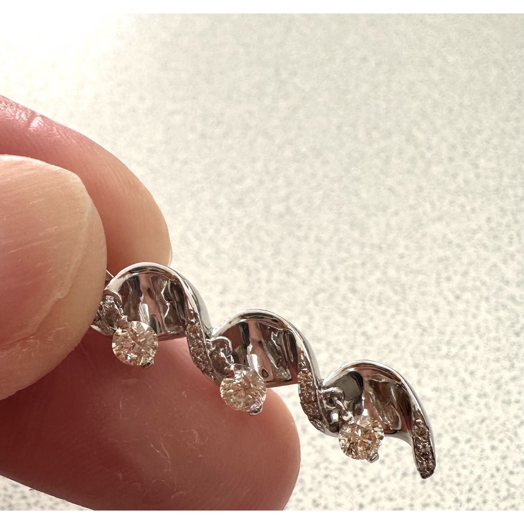 K18WG ダイヤモンドネックレス 0.55ct レディースのアクセサリー(ネックレス)の商品写真