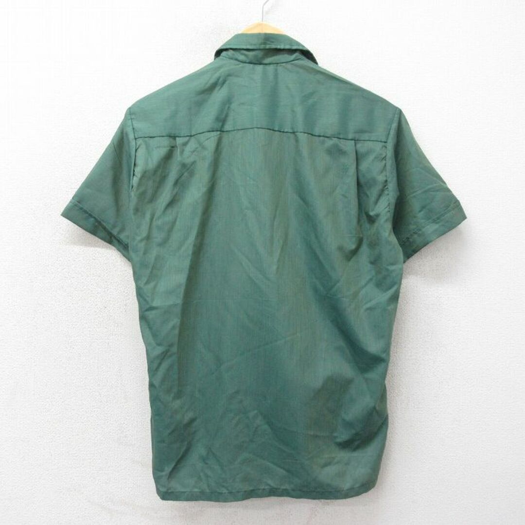 M★古着 半袖 ビンテージ シャツ メンズ 60年代 60s 開襟 オープンカラー 緑 グリーン 24mar27 中古 トップス メンズのトップス(シャツ)の商品写真