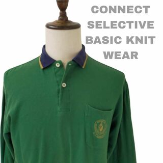 CONNECT SELECTIVE ゴルフシャツ グリーン Lサイズ 古着(シャツ)