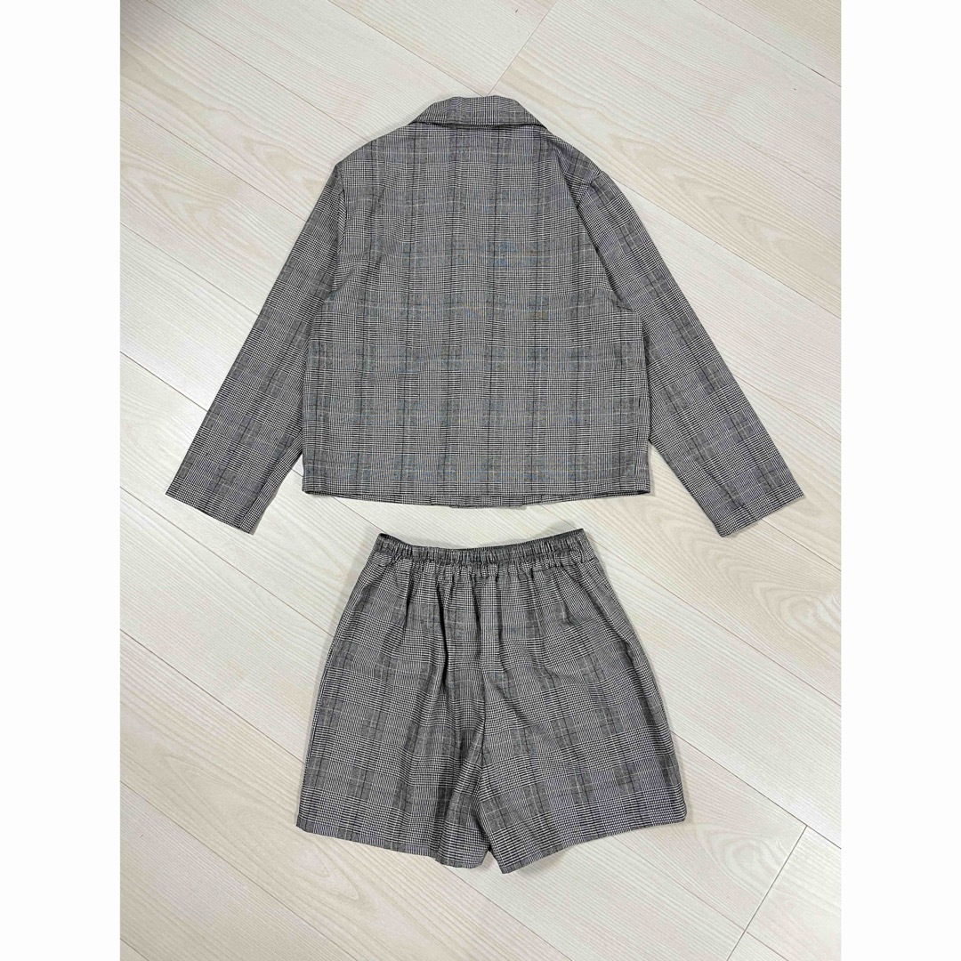 しまむら(シマムラ)のしまむら  チェック柄 セットアップ キッズ/ベビー/マタニティのキッズ服女の子用(90cm~)(その他)の商品写真