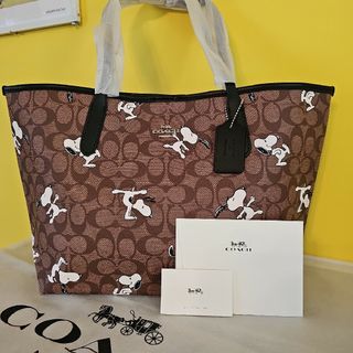 COACH - コーチ スヌーピー トートバッグ COACH 安定の人気 ピーナッツコラボ 新品