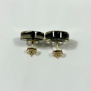 シャネル ココマーク クローバー ピアス 両耳 GP×レジン ブラック×ゴールド シャネル ココマーク クローバー ピアス 両耳 GP×レジン ブラック×ゴールド
