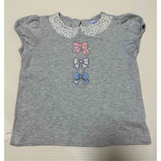 マザウェイズ(motherways)の【マザウェイズ】女の子 半袖トップス カットソー リボン レース 120cm(Tシャツ/カットソー)