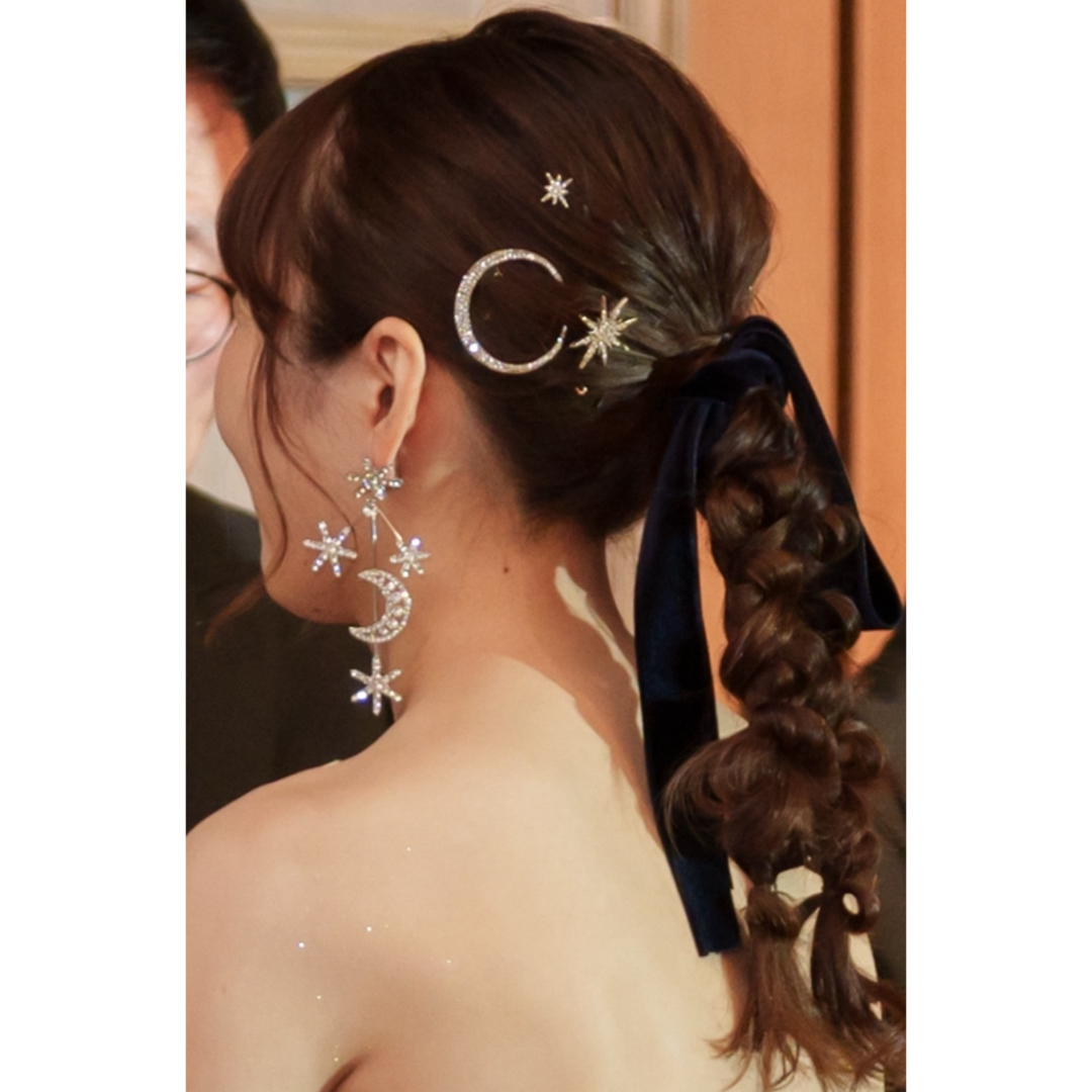 ウェディングヘアアクセサリー・イヤリング　結婚式　二次会 ハンドメイドのウェディング(ヘッドドレス/ドレス)の商品写真