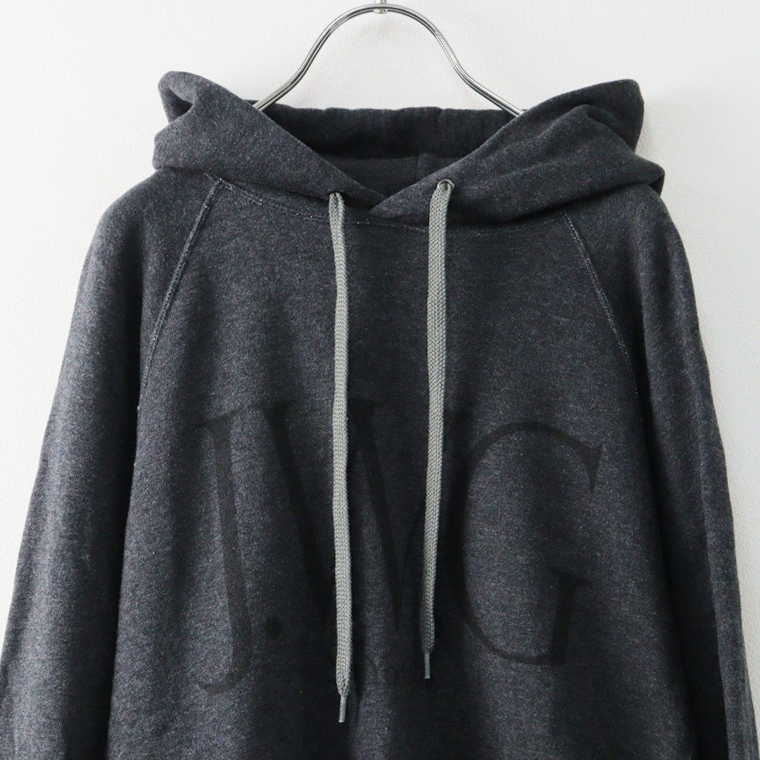 美品 プラージュ Plage × ジェーンスミス JANE SMITH SP LOGO HOODIE one/チャコールグレー ロゴ フーディー【2400013790277】 レディースのトップス(パーカー)の商品写真