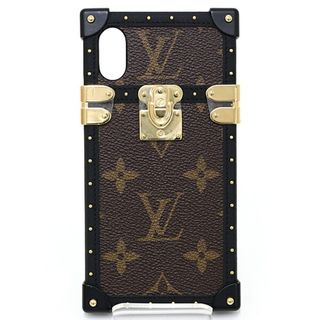 ルイ・ヴィトン LOUIS VUITTON アイ トランク ライト iPhone X/XS モノグラム M67893 ブラウン ゴールド金具 【中古】Aランク(モバイルケース/カバー)