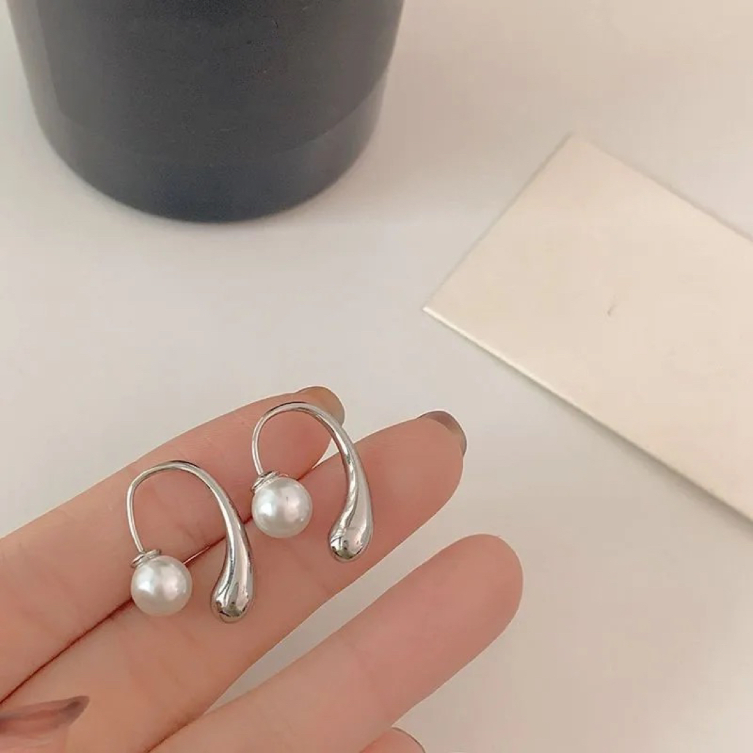 2wayパールピアス（ゴールド） レディースのアクセサリー(ピアス)の商品写真