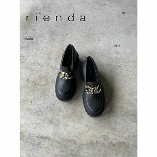 rienda - 美品●rienda オーバーソールボックスローファー