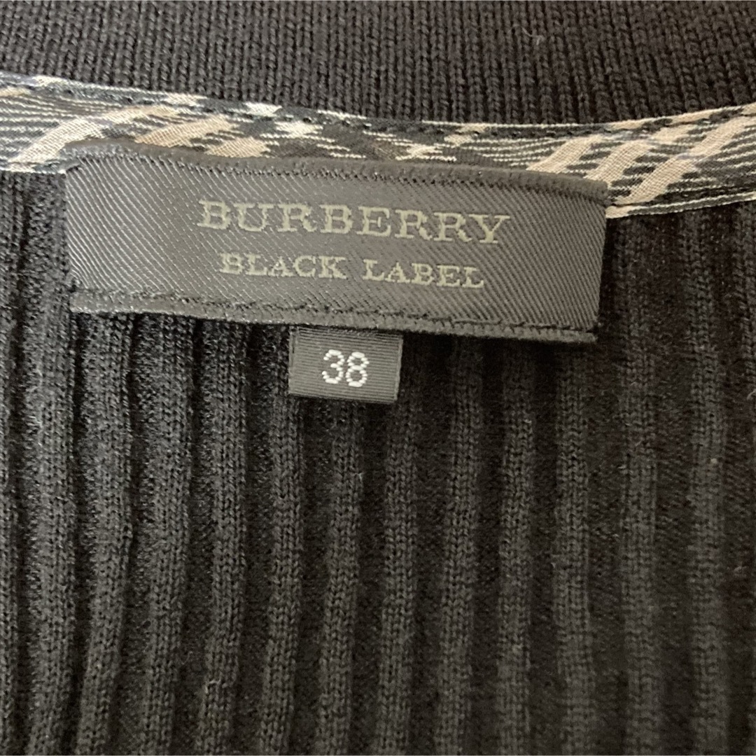 BURBERRY BLACK LABEL(バーバリーブラックレーベル)の新品未使用品　バーバリーブラックレーベル　カーディガン　ブラック　38 レディースのトップス(カーディガン)の商品写真