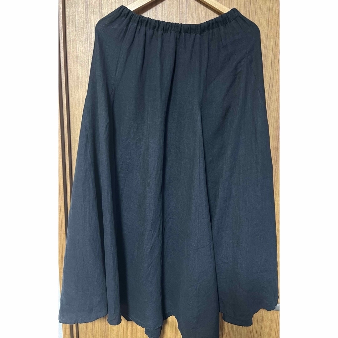 ARGUE(アギュー)のargue FRENCH LINEN LONG FLARE SKIRT  レディースのスカート(ロングスカート)の商品写真