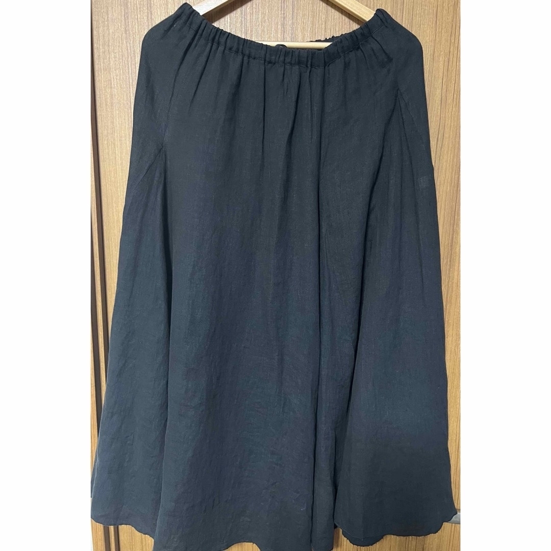 ARGUE(アギュー)のargue FRENCH LINEN LONG FLARE SKIRT  レディースのスカート(ロングスカート)の商品写真