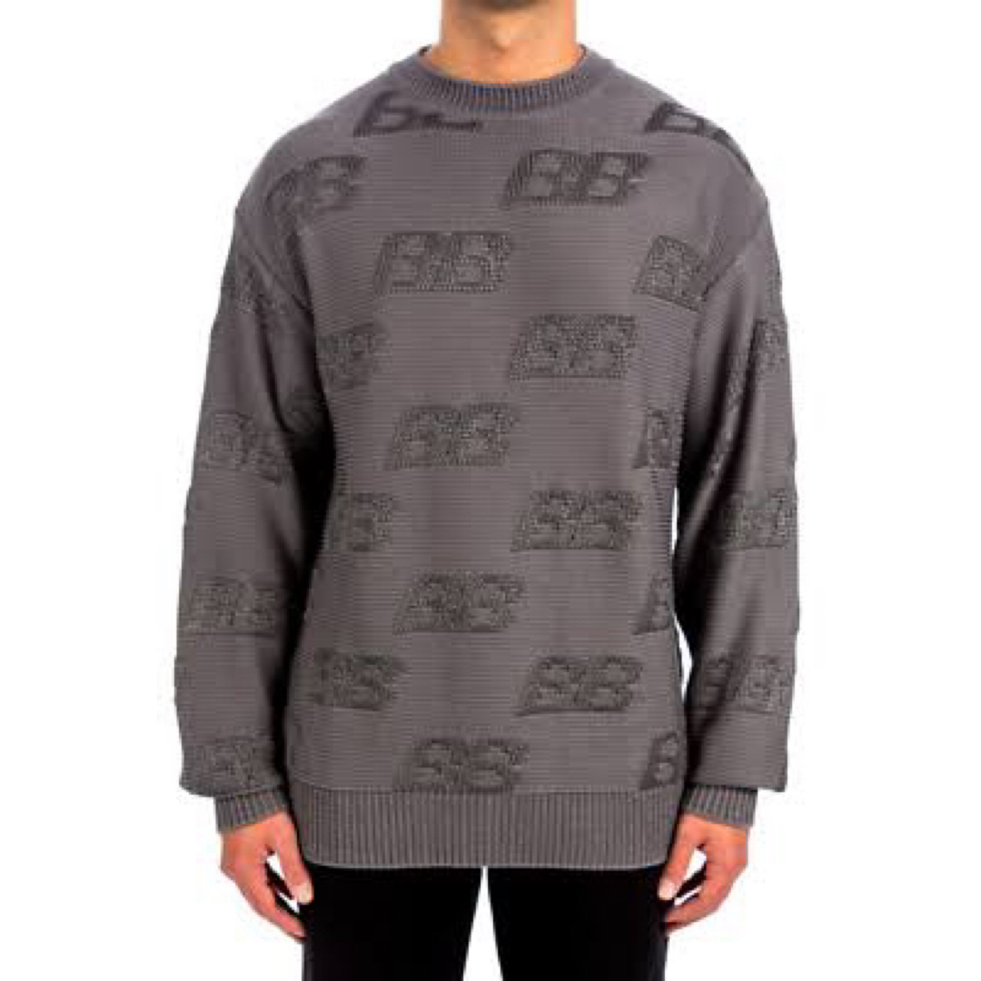 Balenciaga(バレンシアガ)のBALENCIAGA BB Logo Crewneck Sweater Grey メンズのトップス(ニット/セーター)の商品写真