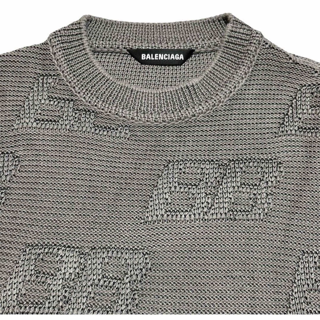 Balenciaga(バレンシアガ)のBALENCIAGA BB Logo Crewneck Sweater Grey メンズのトップス(ニット/セーター)の商品写真