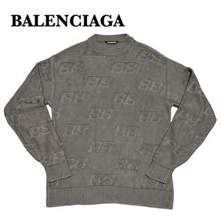 バレンシアガ(Balenciaga)のBALENCIAGA BB Logo Crewneck Sweater Grey(ニット/セーター)