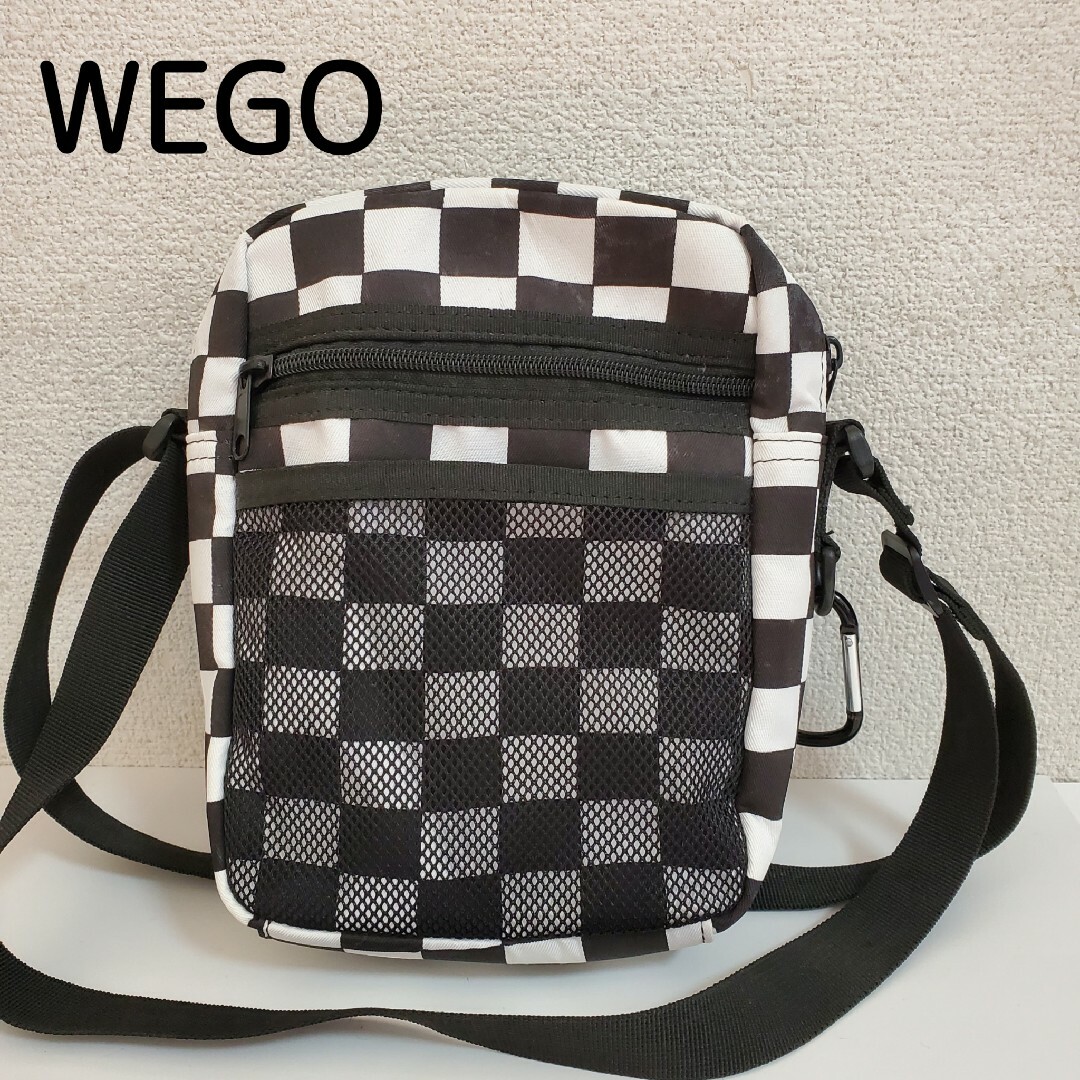 WEGO(ウィゴー)のWEGO BROWNY ショルダーバッグ 黒 白 レディースのバッグ(ショルダーバッグ)の商品写真