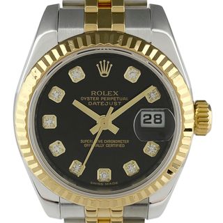 ロレックス(ROLEX)のロレックス デイトジャスト 10Pダイヤ 179173G 自動巻き レディース 【中古】(腕時計)