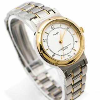 セイコー(SEIKO)の《美品》SEIKO ALBA 腕時計 ホワイトシルバー レディース クォーツ a(腕時計)