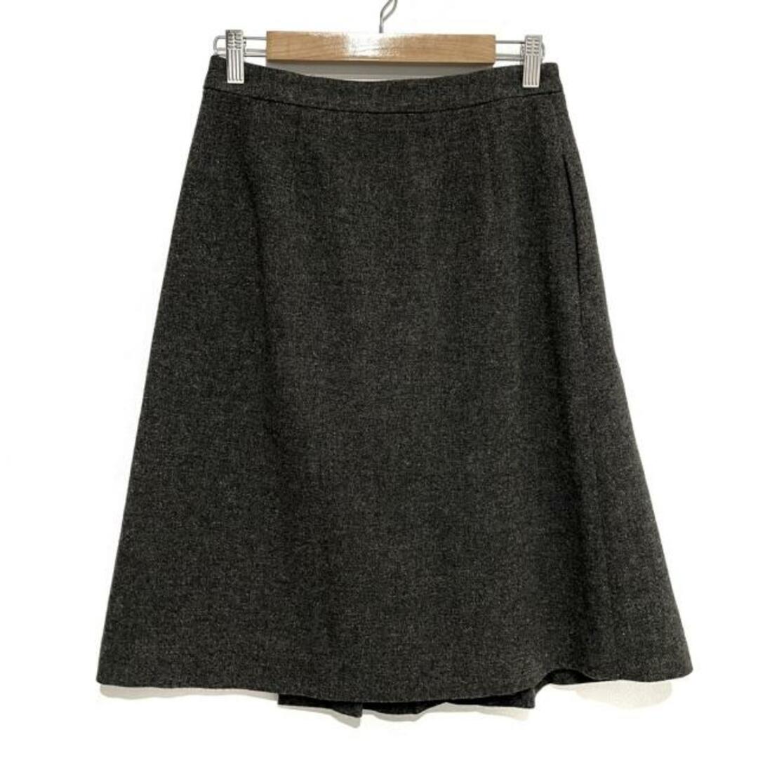 MARGARET HOWELL(マーガレットハウエル)のMargaretHowell(マーガレットハウエル) 巻きスカート サイズ8 M レディース - ダークグレー ひざ丈 レディースのスカート(その他)の商品写真