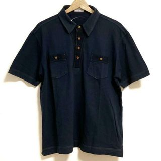 ランバンコレクション(LANVIN COLLECTION)のLANVIN COLLECTION(ランバンコレクション) 半袖ポロシャツ サイズL メンズ - ダークネイビー(ポロシャツ)