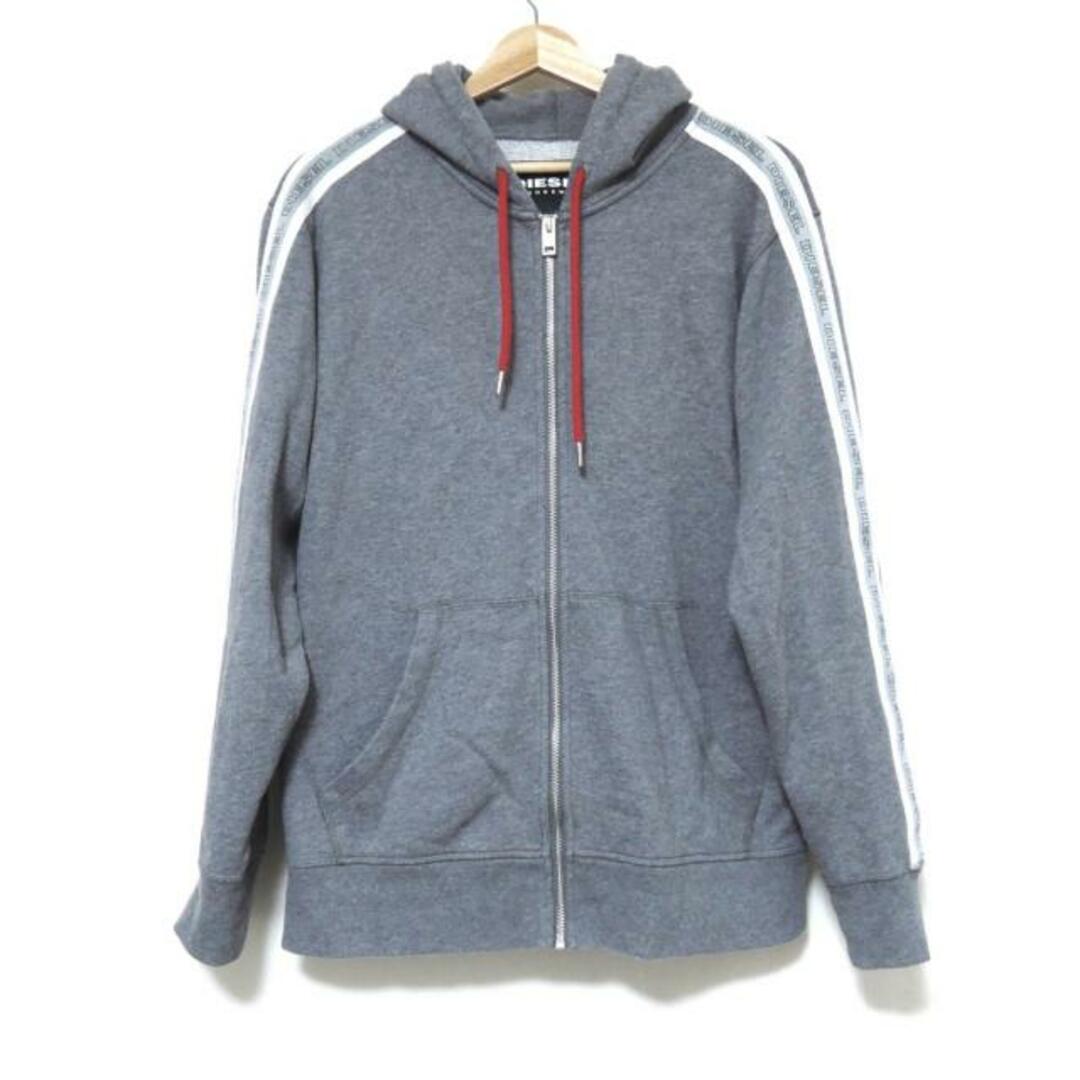 DIESEL(ディーゼル)のDIESEL(ディーゼル) パーカー サイズJPN  S メンズ - グレー×白 長袖/LOUNGEWEAR メンズのトップス(パーカー)の商品写真