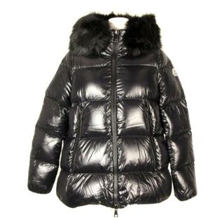 モンクレール(MONCLER)のMONCLER(モンクレール) ダウンジャケット サイズ0 XS レディース美品  LAICHE 黒 長袖/フェイクファー/冬(ダウンジャケット)