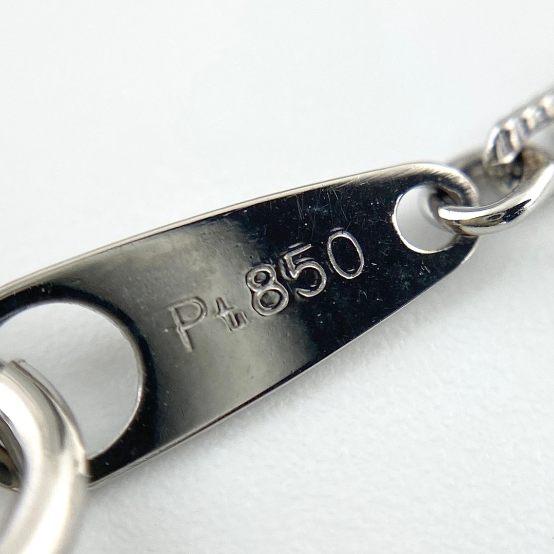 ダイヤモンド デザインネックレス Pt850 【中古】 レディースのアクセサリー(ネックレス)の商品写真
