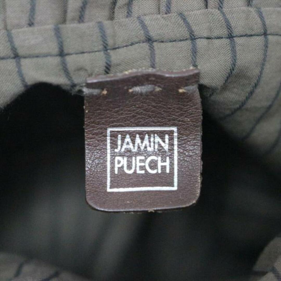 JAMIN PUECH(ジャマンピュエッシュ)のJAMIN PUECH(ジャマンピエッシェ) ハンドバッグ美品  - アイボリー がま口 ストロー×プラスチック レディースのバッグ(ハンドバッグ)の商品写真
