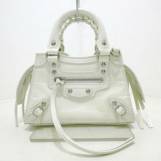 バレンシアガ(Balenciaga)のBALENCIAGA(バレンシアガ) ハンドバッグ ネオ クラシックシティ ナノ 638527 白 型押し加工/ミニサイズ レザー(ハンドバッグ)