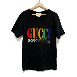 Gucci - GUCCI(グッチ) 半袖Tシャツ サイズS メンズ美品  - 493117 X3N77 黒×マルチ クルーネック