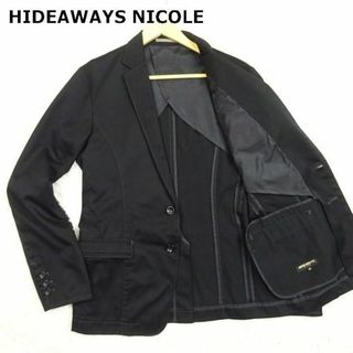 HIDEAWAY - ハイダウェイニコル　テーラードジャケット　アンコンジャケット　2B　48　黒